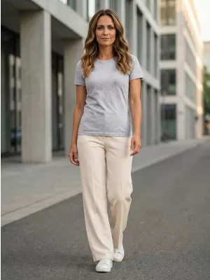 Tricou pentru femei ALTISPORT NP/ALW331 EVIDENȚIERI GRI DESCHIS