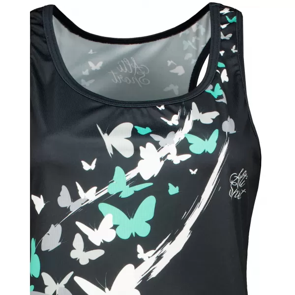  Rochie vestă funcțională premium pentru femei ALTISPORT VOJ/ALW022SAT01 NEGRU/TURCOAZ 