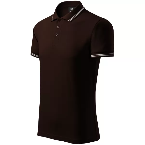  Tricou pentru bărbați cu guler ALTISPORT NP/ALM921 CAFEA 