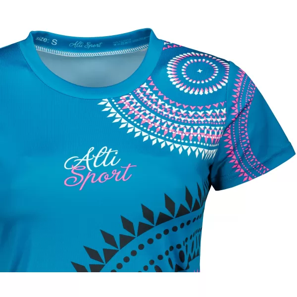  Tricou funcțional premium pentru femei ALTISPORT VOJ/ALW033TR01 BENZINĂ/ROZ 