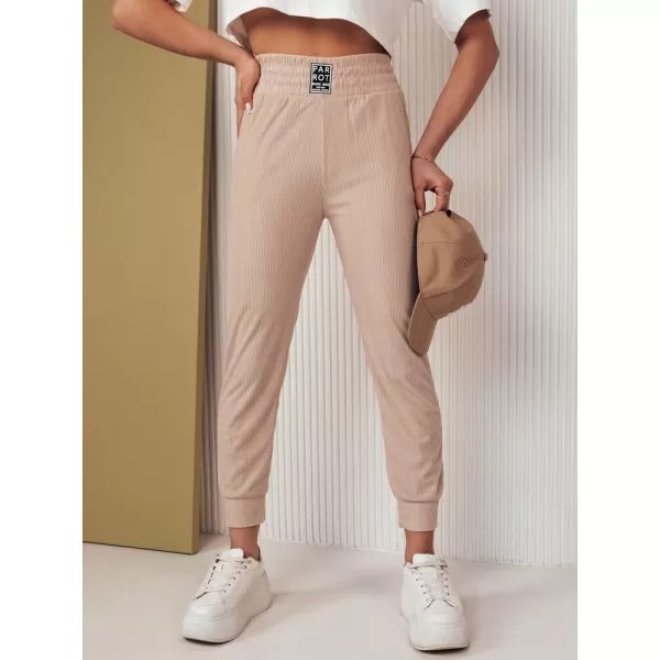  Pantalonii pentru doamne DSTREET LORIST UY2055 BEJ 