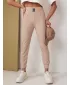 Pantalonii pentru doamne DSTREET LORIST UY2055 BEJ