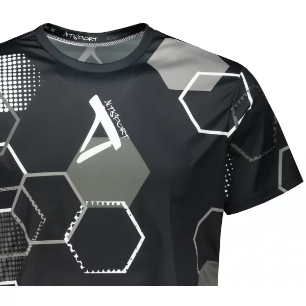  Tricou funcțional premium pentru bărbați ALTISPORT VOJ/ALM037TR01 ALB-NEGRU 