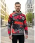 Hanorac premium pentru bărbați ALTISPORT VOJ/ALM014MI01 NEGRU ȘI ROȘU