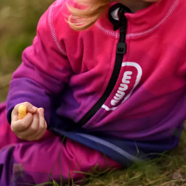  Hanorac fleece pentru copii WAMU MOZAIKA FIALOVÁ VERDE 