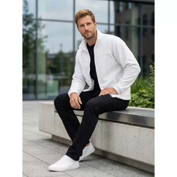  Hanorac pentru bărbați din fleece ALTISPORT NP/ALM105 ALB 