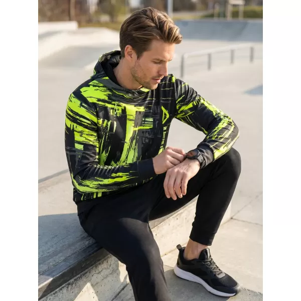  Hanorac premium pentru bărbați ALTISPORT VOJ/ALM010MI01 NEGRU ȘI GALBEN 