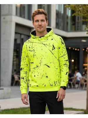 Hanorac funcțional premium pentru bărbați ALTISPORT VOJ/ALM034MI01 GALBEN NEON