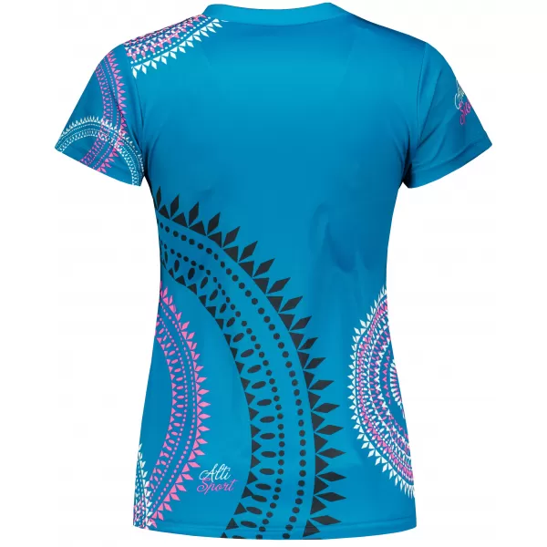  Tricou funcțional premium pentru femei ALTISPORT VOJ/ALW033TR01 BENZINĂ/ROZ 