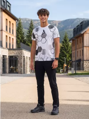 Tricou funcțional premium pentru bărbați ALTISPORT VOJ/ALM037TR01 ALB