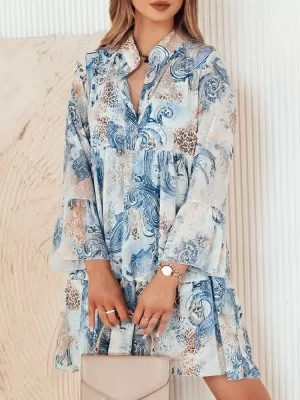 Rochie DSTREET PRINSA EY2477 ALBASTRU DESCHIS