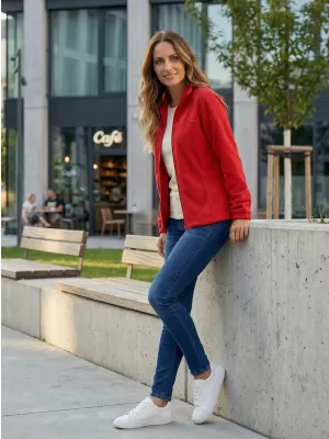 Hanorac de damă din fleece ALTISPORT NP/ALW405 ROȘU