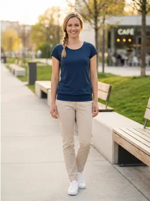 Tricou pentru femei ALTISPORT NP/ALW021 ALBASTRU MIEZUL NOPȚII
