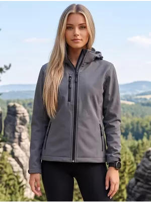 Jachetă softshell pentru femei ALTISPORT NP/ALW125 EVIDENȚIERI GRI ÎNCHIS