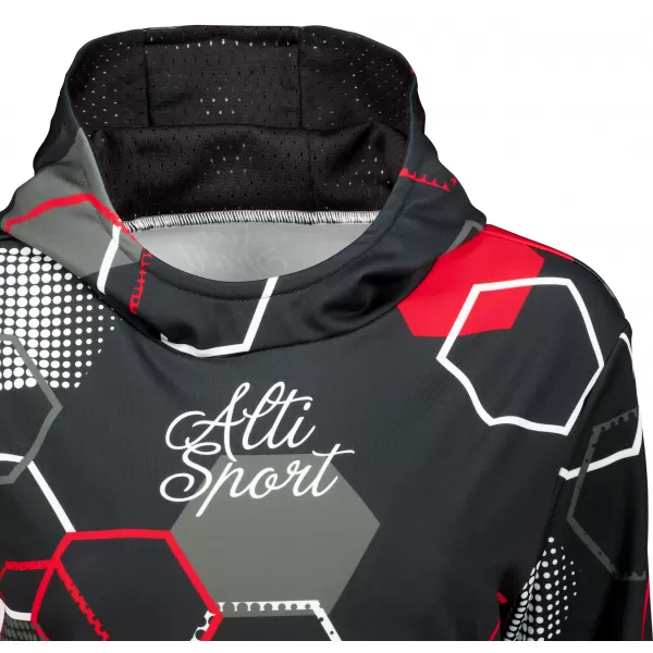  Hanorac funcțional premium pentru femei ALTISPORT VOJ/ALW037MI01 NEGRU ȘI ROȘU 