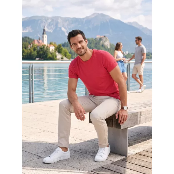  Tricou pentru bărbați ALTISPORT NoPrint NP/ALM361 EVIDENȚIERE ROȘIE 