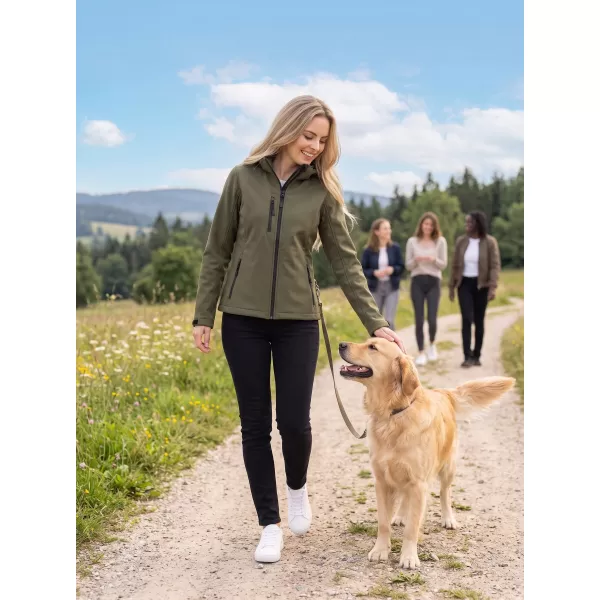  Jachetă softshell pentru femei ALTISPORT NP/ALW125 MILITAR 