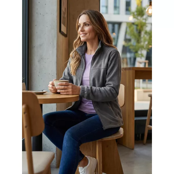  Hanorac de damă din fleece ALTISPORT NP/ALW405 GRI OȚEL 