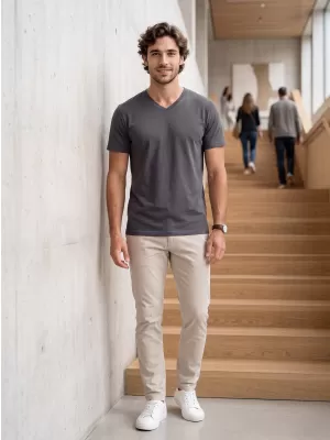 Tricou pentru bărbați ALTISPORT NoPrint NP/ALM007 ANTRACIT DESCHIS