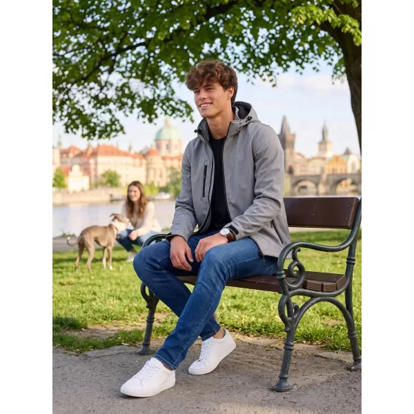  Jachetă softshell pentru bărbați ALTISPORT NP/ALM225 GRI OȚEL 
