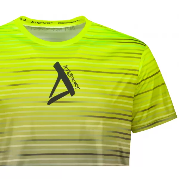  Tricou premium pentru bărbați ALTISPORT VOJ/ALM031TR01 NEGRU/GALBEN FLUO 