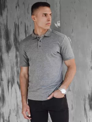 Mens t -thirt cu guler DSTREET PX0602 GRI ÎNCHIS
