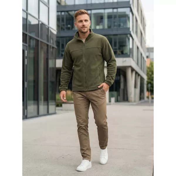  Hanorac pentru bărbați din fleece ALTISPORT NP/ALM105 MILITAR 