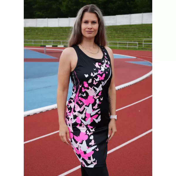  Rochie vestă funcțională premium pentru femei ALTISPORT VOJ/ALW022SAT01 NEGRU ROZ 