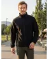 Hanorac pentru bărbați din fleece ALTISPORT NP/ALM105 NEGRU