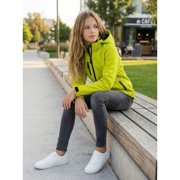  Jachetă softshell pentru copii ALTISPORT NP/ALK535 LĂMÂIE VERDE 