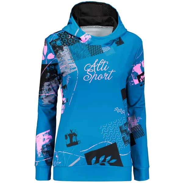  Hanorac premium pentru femei ALTISPORT VOJ/ALW009MI01 SMARALD/ROZ DESCHIS 
