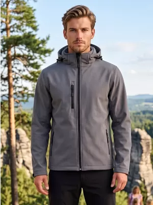 Jachetă softshell pentru bărbați ALTISPORT NP/ALM225 EVIDENȚIERI GRI ÎNCHIS