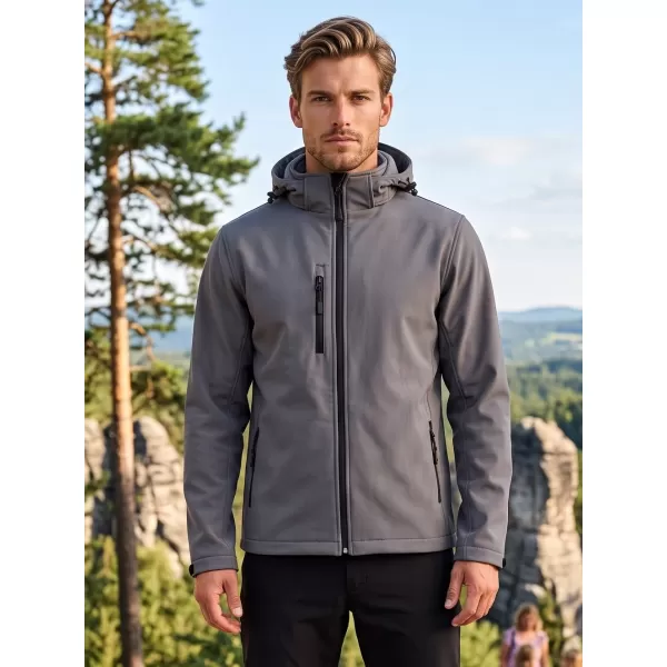  Jachetă softshell pentru bărbați ALTISPORT NP/ALM225 EVIDENȚIERI GRI ÎNCHIS 