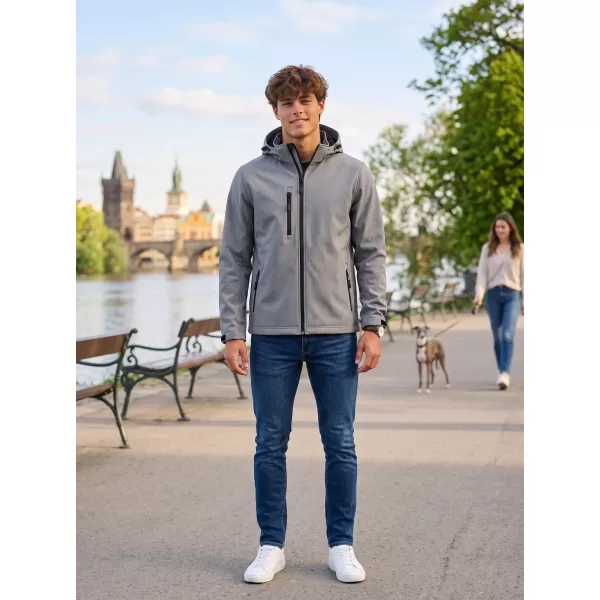  Jachetă softshell pentru bărbați ALTISPORT NP/ALM225 GRI OȚEL 