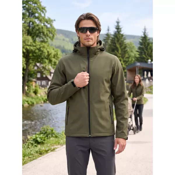  Jachetă softshell pentru bărbați ALTISPORT NP/ALM225 MILITAR 