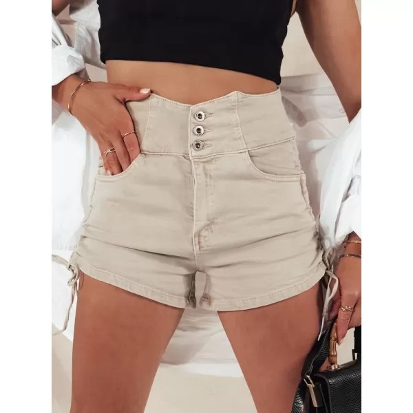  Pantaloni scurți de damă DSTREET STYLE SHORT SY0391 BEI Dstreet1 