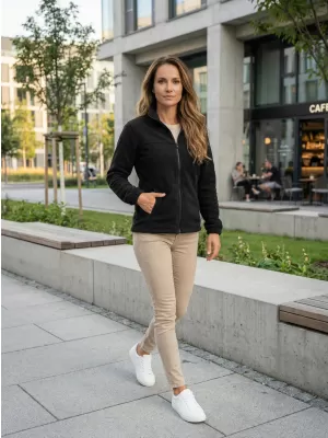 Hanorac de damă din fleece ALTISPORT NP/ALW405 NEGRU