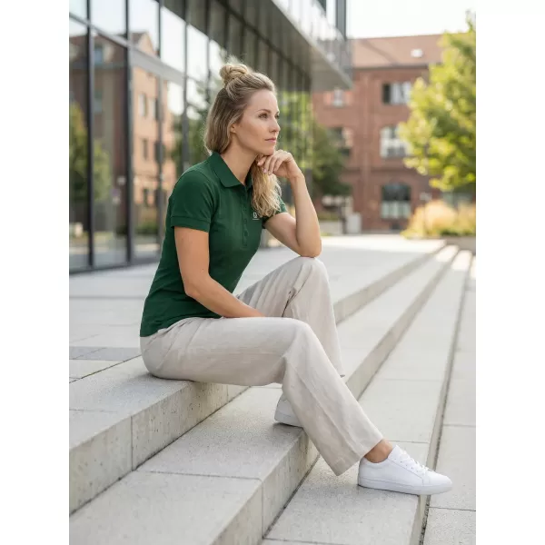  Tricou de damă cu guler ALTISPORT NP/ALW012 VERDE INCHIS 