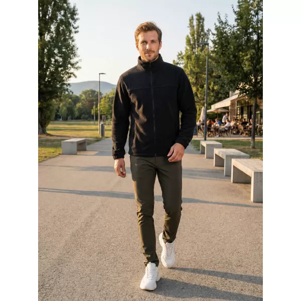  Hanorac pentru bărbați din fleece ALTISPORT NP/ALM105 NEGRU 
