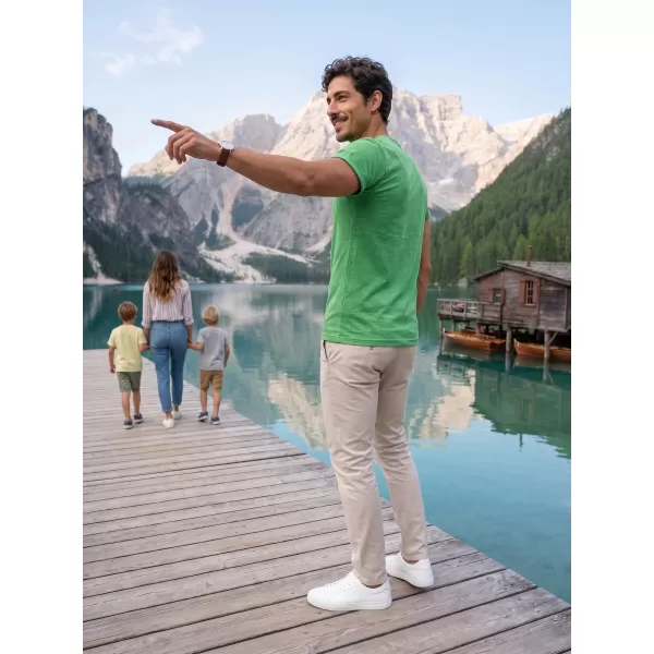  Tricou pentru bărbați ALTISPORT NoPrint NP/ALM361 EVIDENȚIERI VERZI 