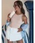Pantaloni scurţi DSTREET SUMERLUXE SY0338 ALB