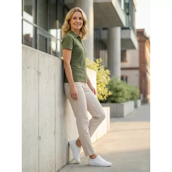  Tricou de damă cu guler ALTISPORT NP/ALW012 KAKI 