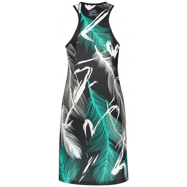  Rochie vestă funcțională premium pentru femei ALTISPORT VOJ/ALW001SAT01 NEGRU/TURCOAZ 