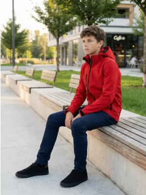 Jachetă softshell pentru copii ALTISPORT NP/ALK535 ROȘU