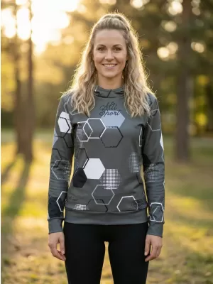 Hanorac funcțional premium pentru femei ALTISPORT VOJ/ALW037MI01 GRI