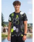 Tricou funcțional premium pentru bărbați ALTISPORT VOJ/ALM037TR01 NEGRU ȘI GALBEN