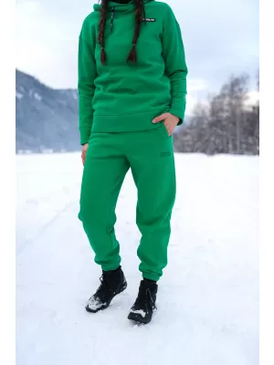 Pantaloni de trening dama din bumbac NORDBLANC BOYFRIEND NBSPL7888 VERDE
