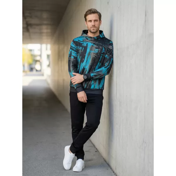  Hanorac premium pentru bărbați ALTISPORT VOJ/ALM010MI01 NEGRU/SMARALD 