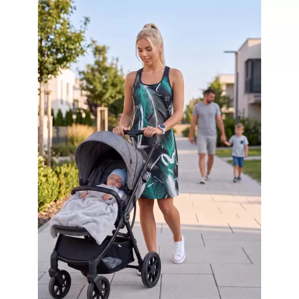  Rochie vestă funcțională premium pentru femei ALTISPORT VOJ/ALW001SAT01 NEGRU/TURCOAZ 