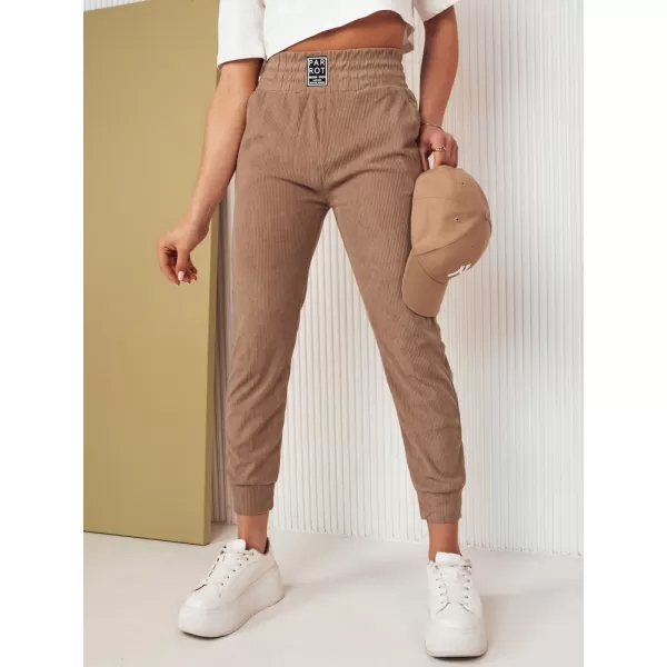  Pantalonii pentru doamne DSTREET LORIST UY2057 CARAMEL 